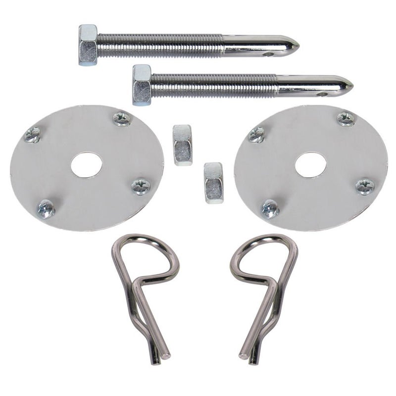 CarBole Chrome Steel Hood Pin Clip Kit Hair-Pin Style (18 Pcs Chrome Hood Pins) - Image 3